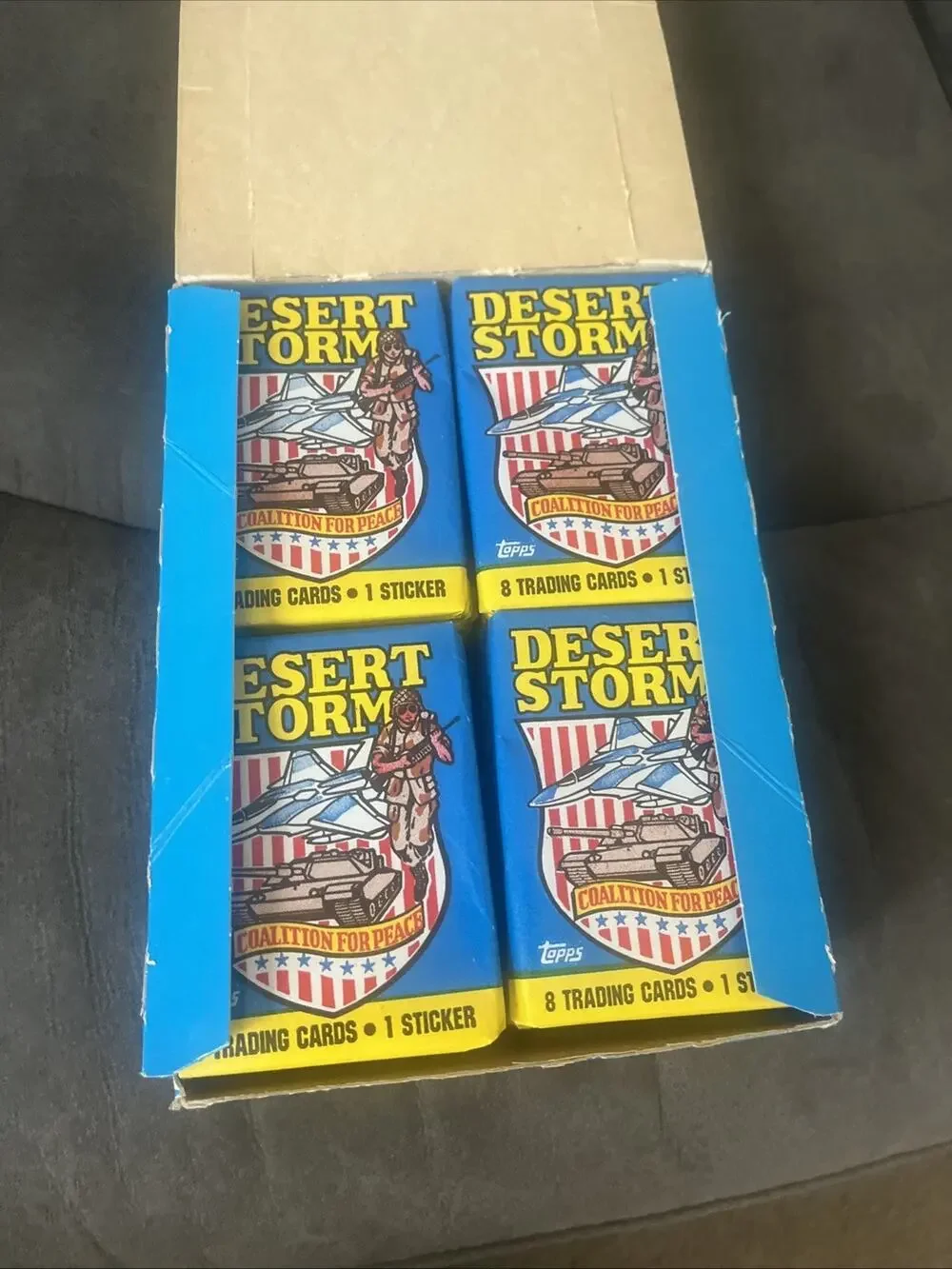 Topps 1991 Desert Storm Trading Cards and Stickers 36 New Sealed Packs in Box